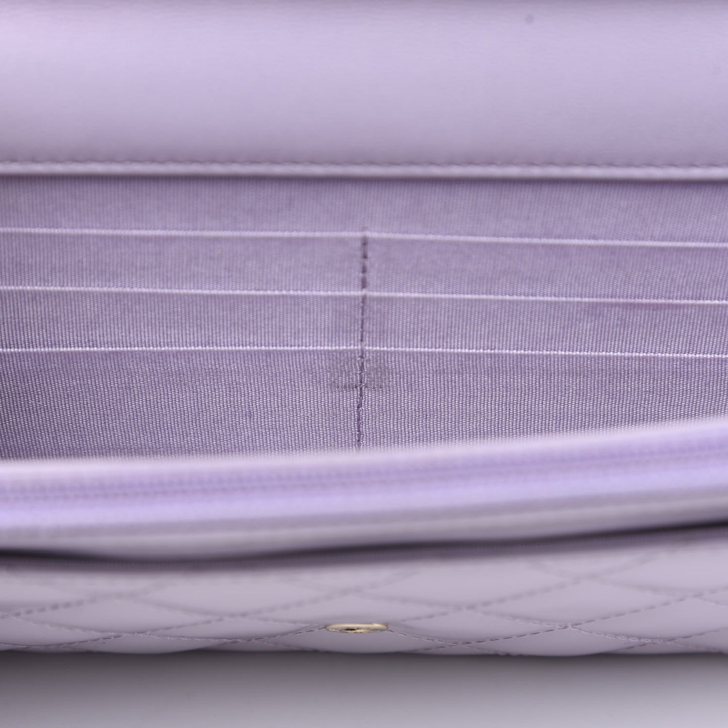 Patent Calfskin Quilted Boy Wallet On Chain WOC Purple