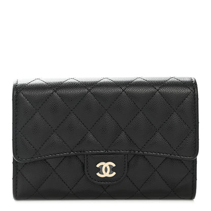 Chanel Caviar Quilted Medium Flap Wallet Black 1 of 9