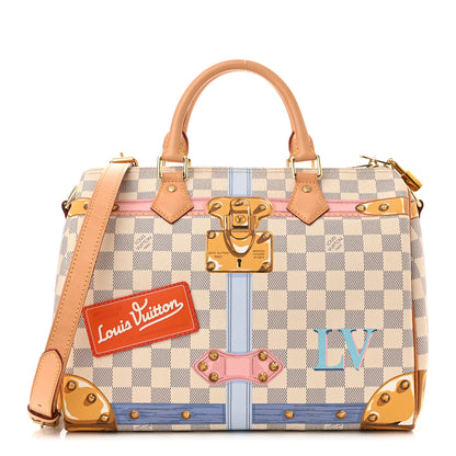 Louis Vuitton Damier Azur Summer Trunks Speedy Bandouliere 30 1 of 13
