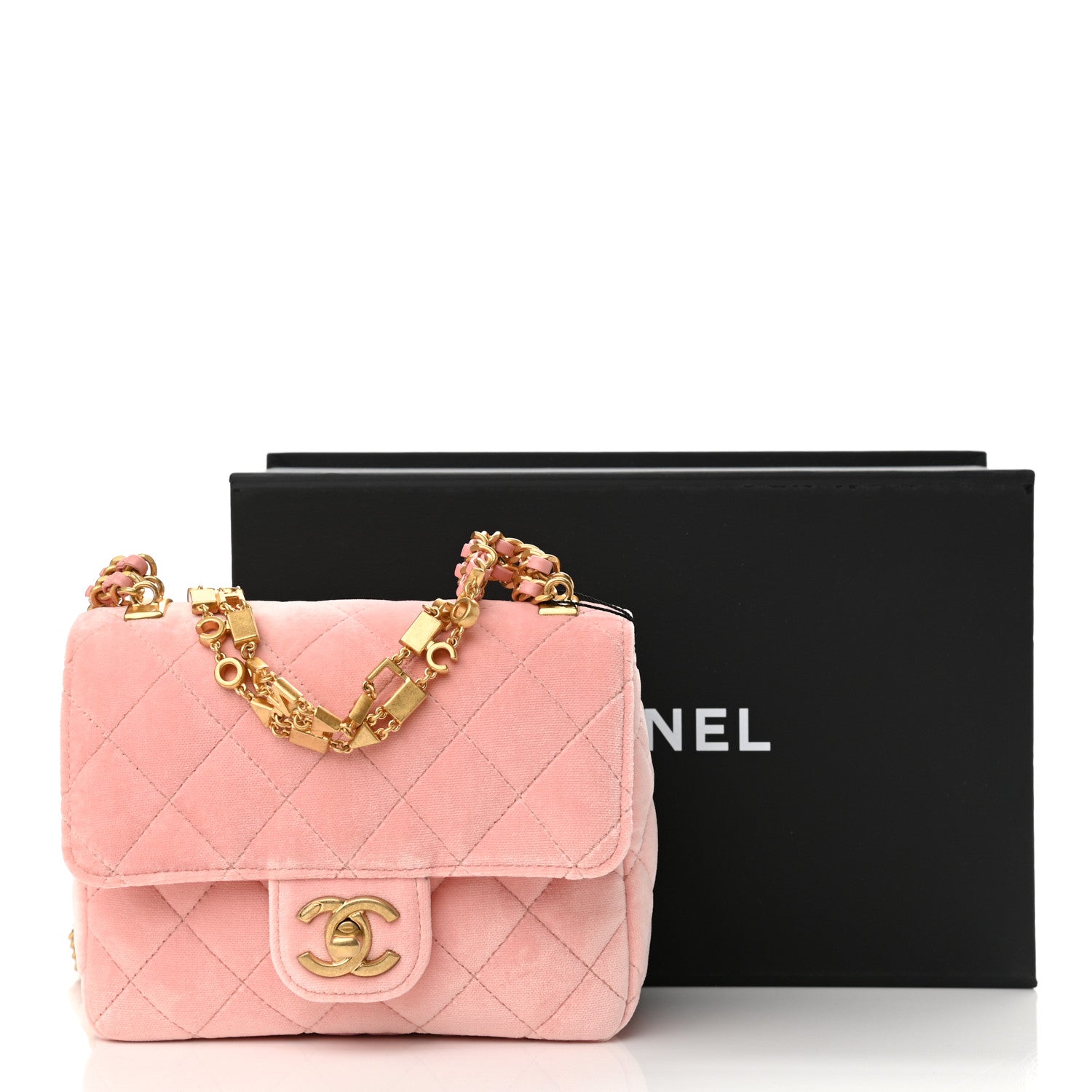 Chanel Velvet Enamel Mini Flap Light Pink 11 of 11