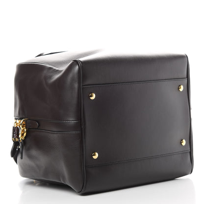 Burberry Smooth Calfskin Medium Cube Bowling Bag Dark Brown 4 of 14