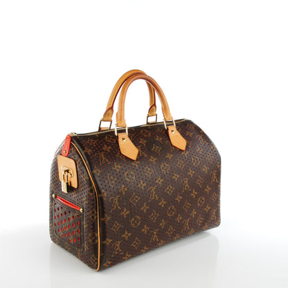 Louis Vuitton Monogram Perforated Speedy 30 Orange 3 of 9