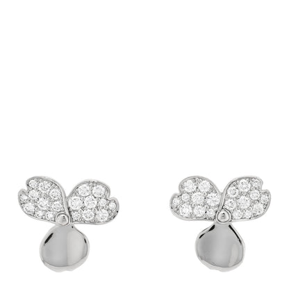 Tiffany Platinum Diamond Paper Flowers Earrings 1 of 5
