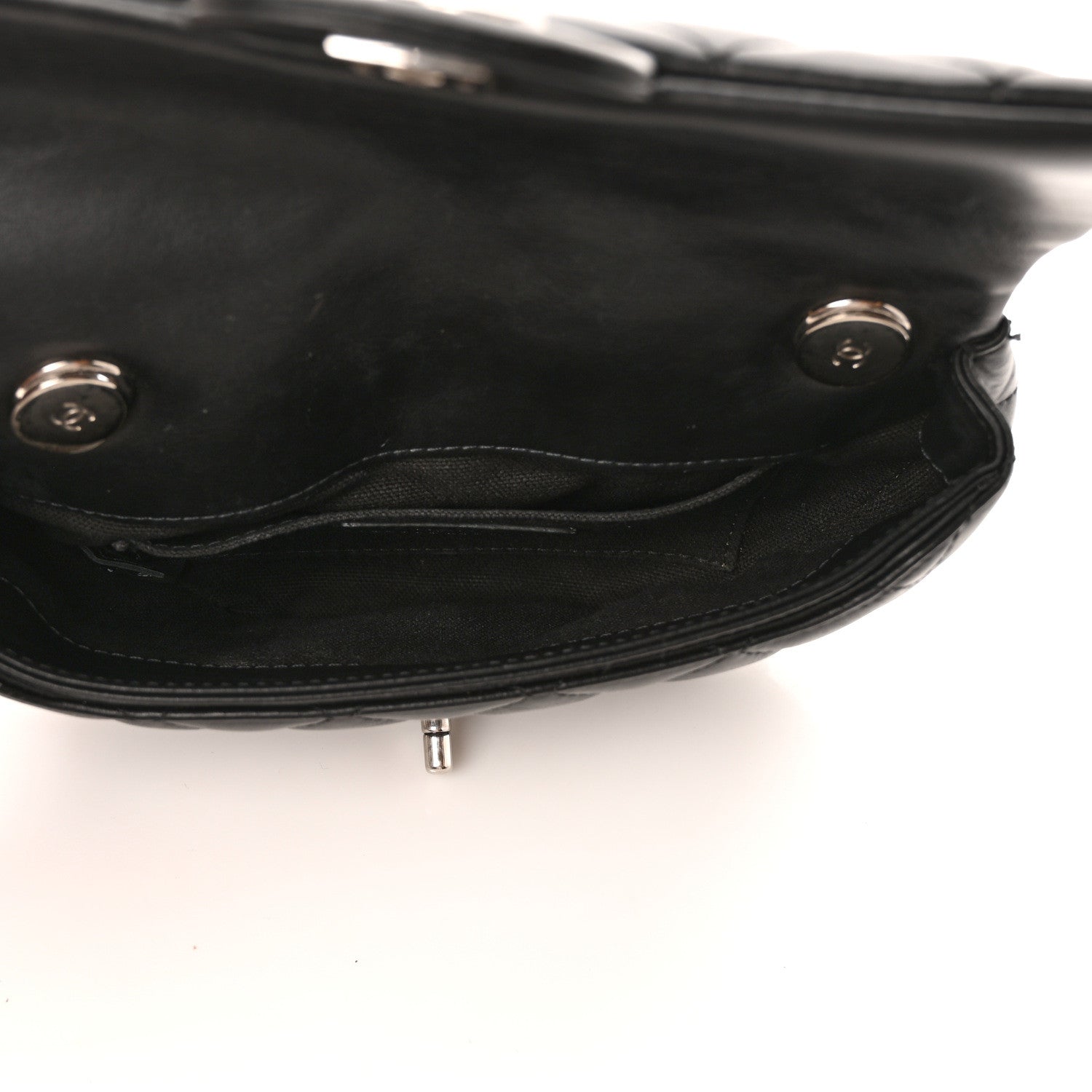 Chanel Calfskin Quilted CC Uniform Flap Belt Bag Black 5 of 9