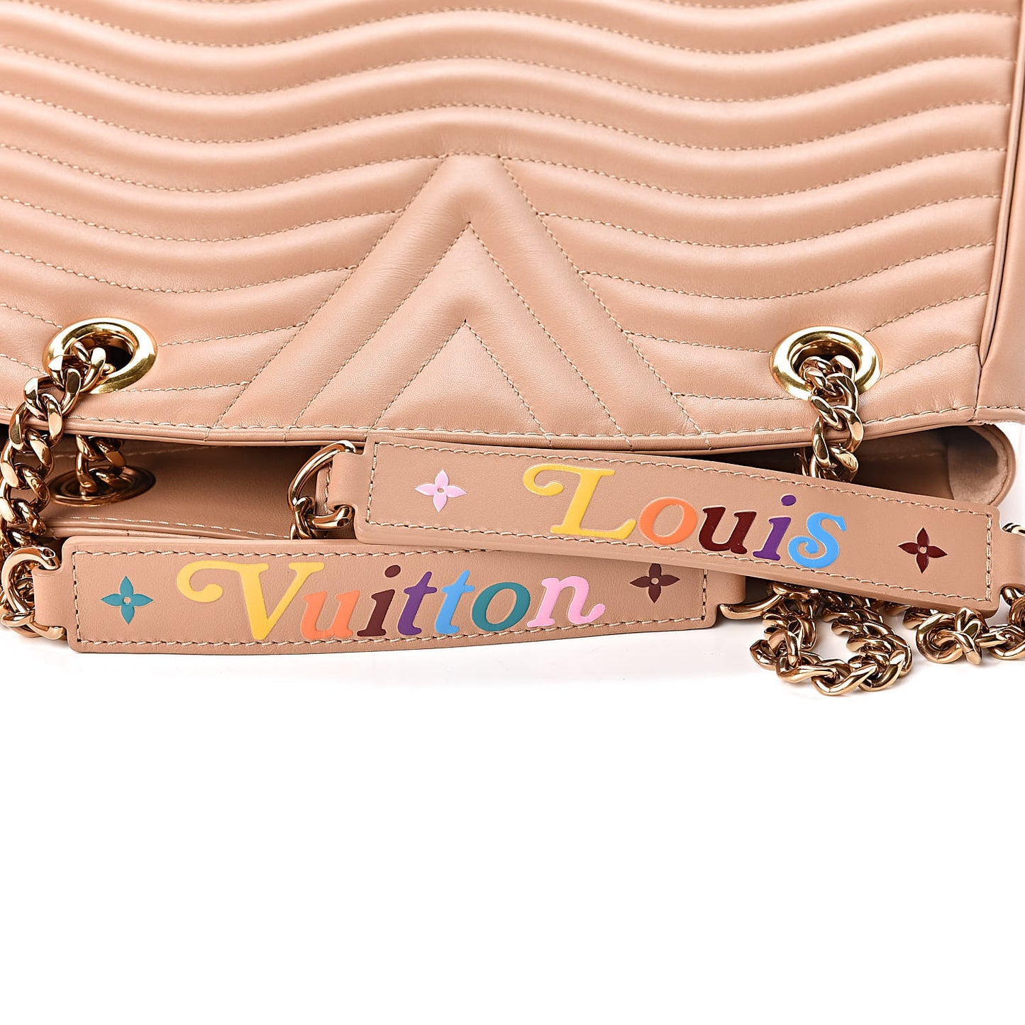 Calfskin New Wave Chain Tote Noisette
