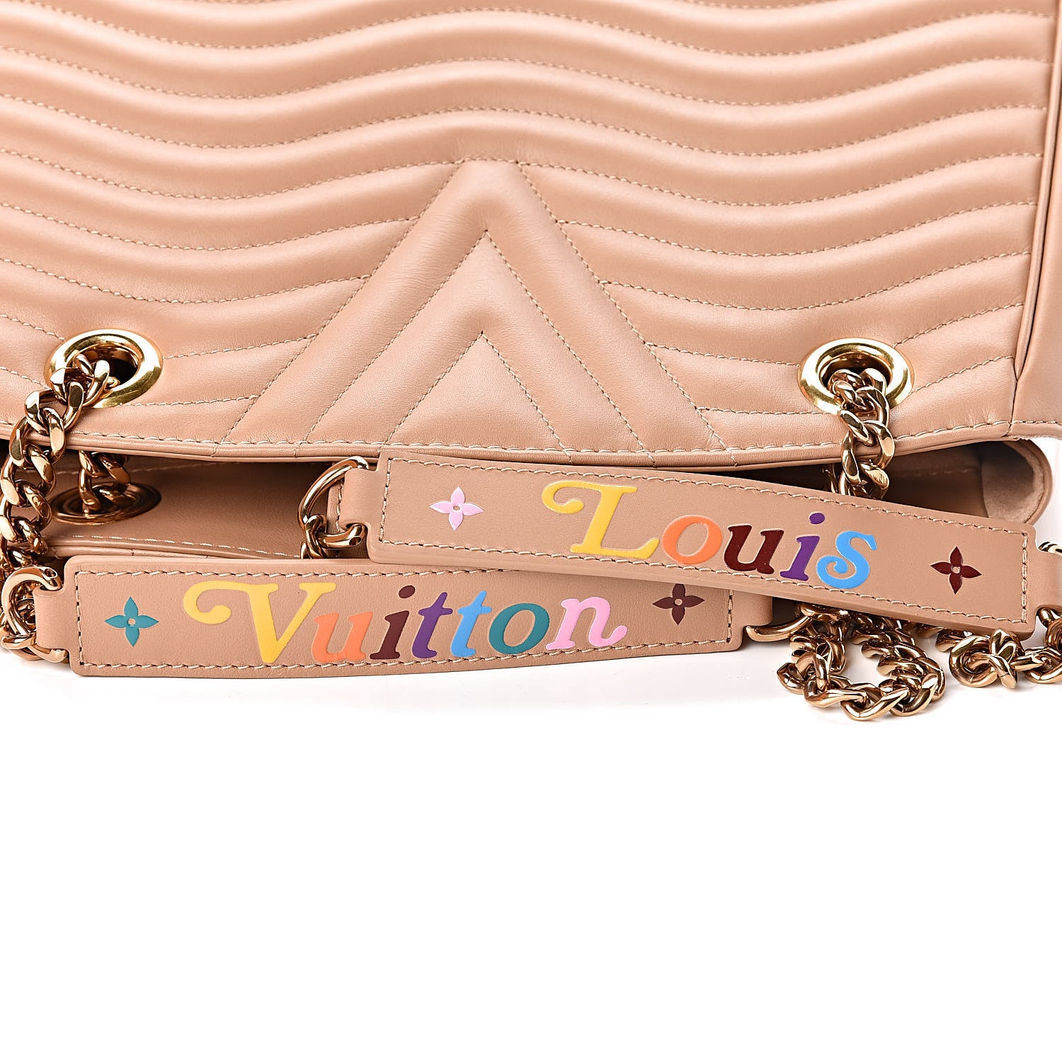 Louis Vuitton Calfskin New Wave Chain Tote Noisette 9 of 12