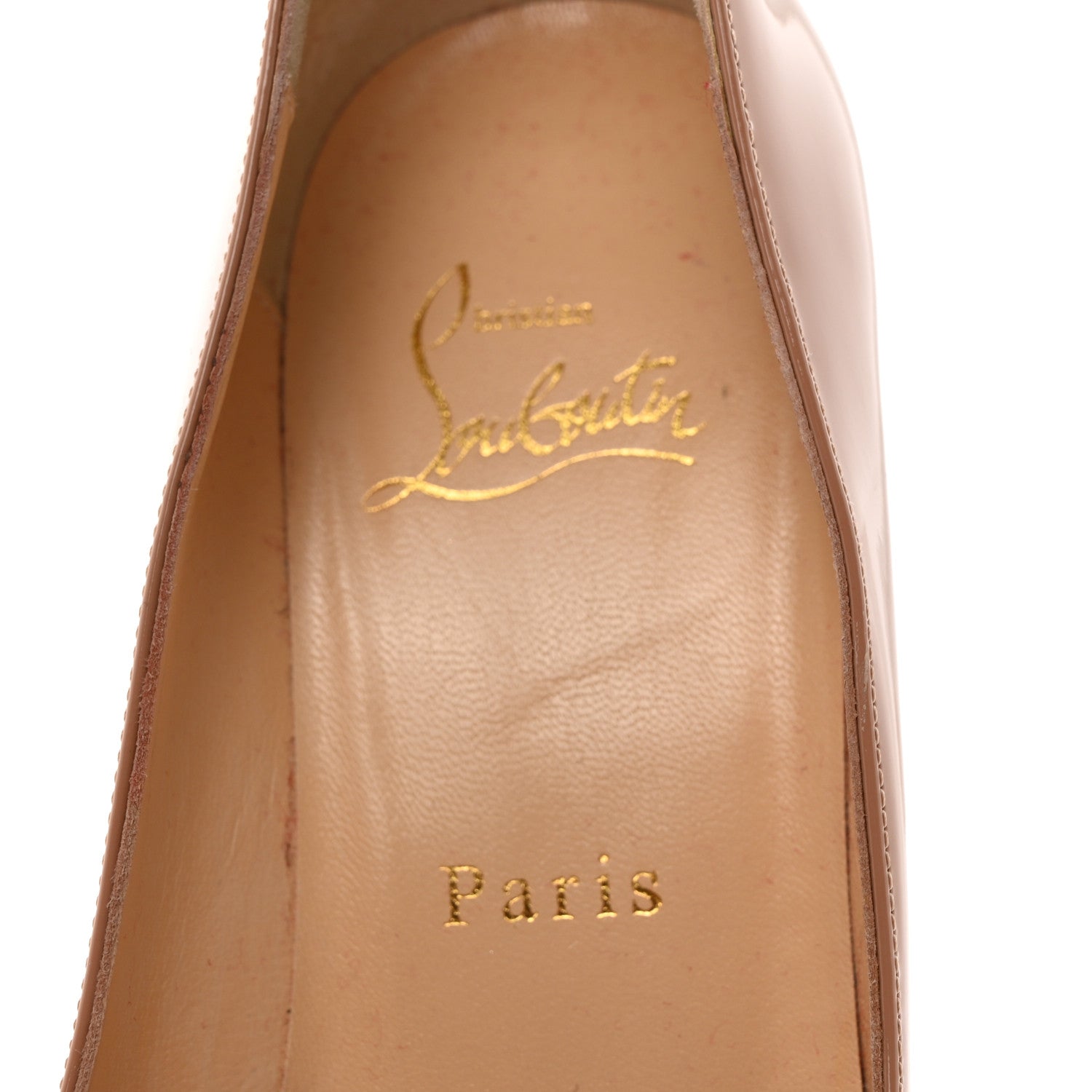 Christian Louboutin Patent Merci Allen 85 Pumps 36.5 Nude 6 of 8