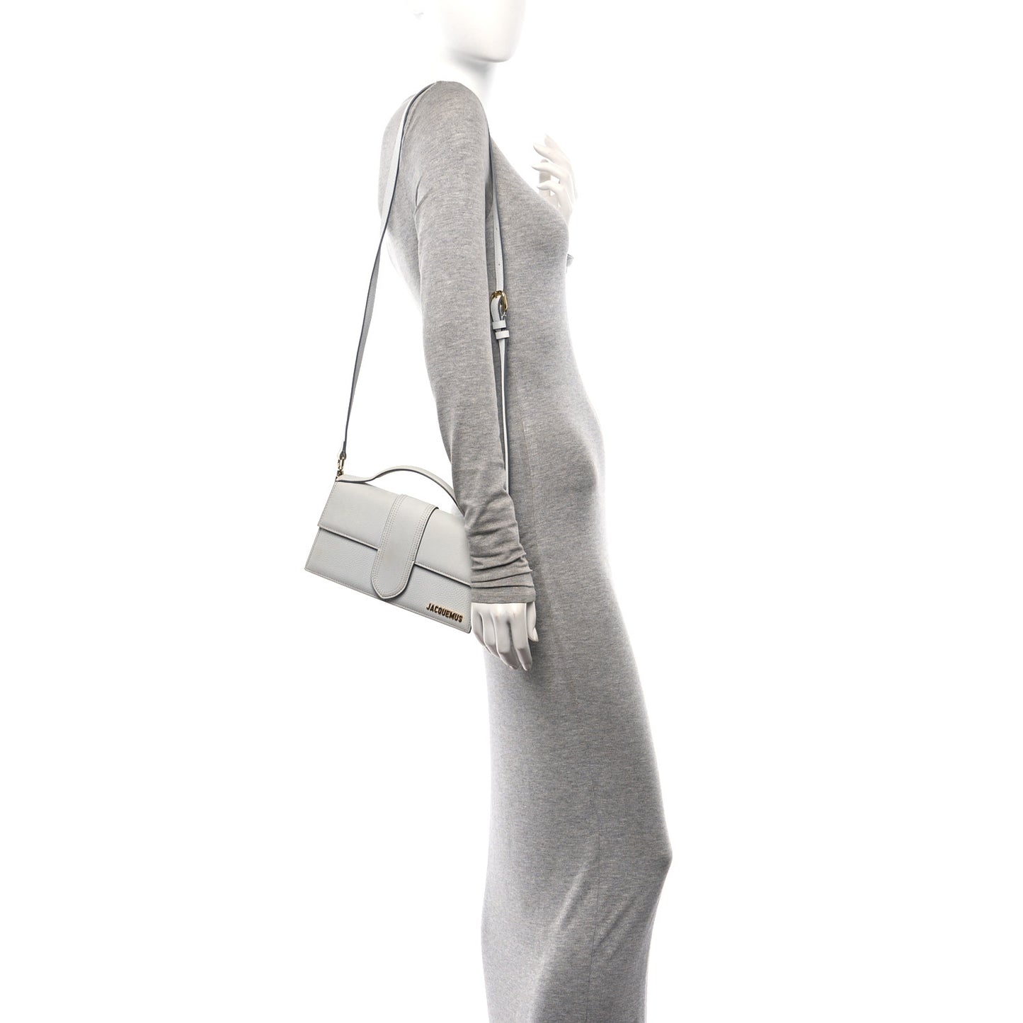 Grained Calfskin Le Grand Bambino Light Grey