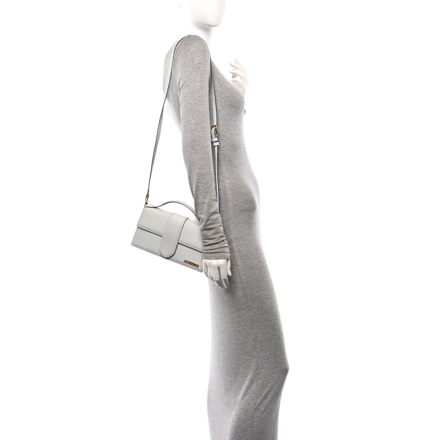 Jacquemus Grained Calfskin Le Grand Bambino Light Grey 2 of 10