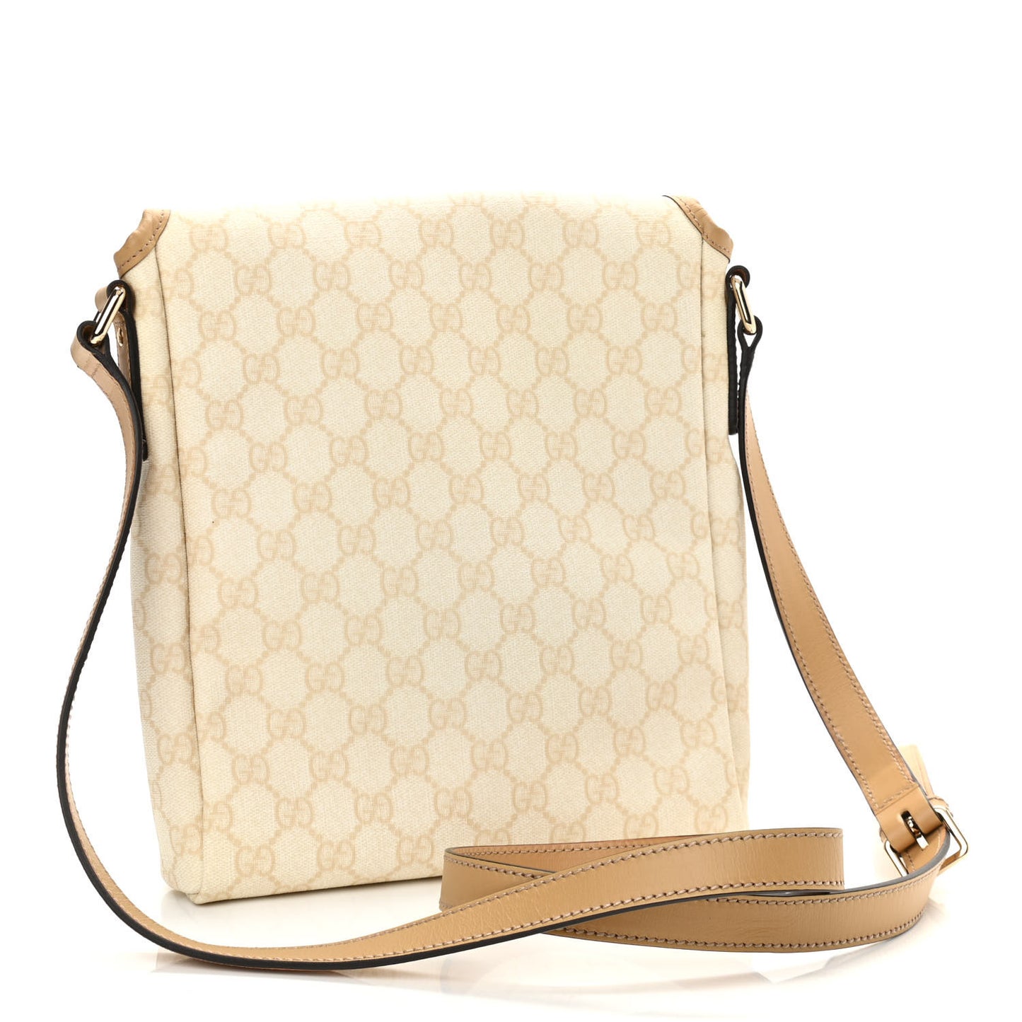 GG Plus Monogram Small Flap Messenger Bag White
