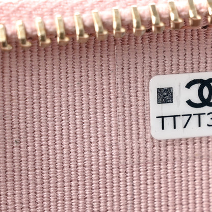 Chanel Lambskin Quilted Chanel 19 Zip Around Coin Purse Wallet Light Pink 7 of 7