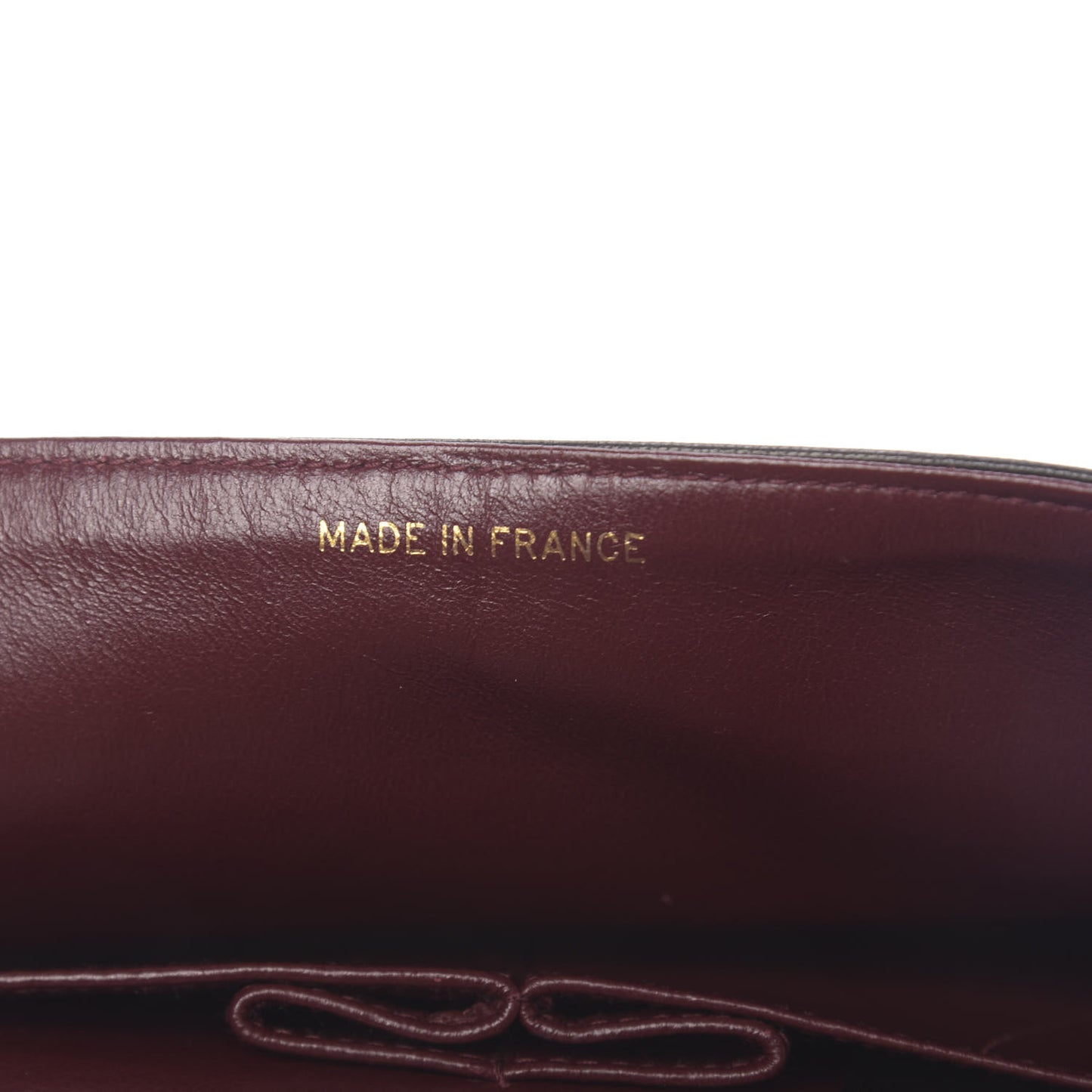 Lambskin Quilted Medium Double Flap Brown