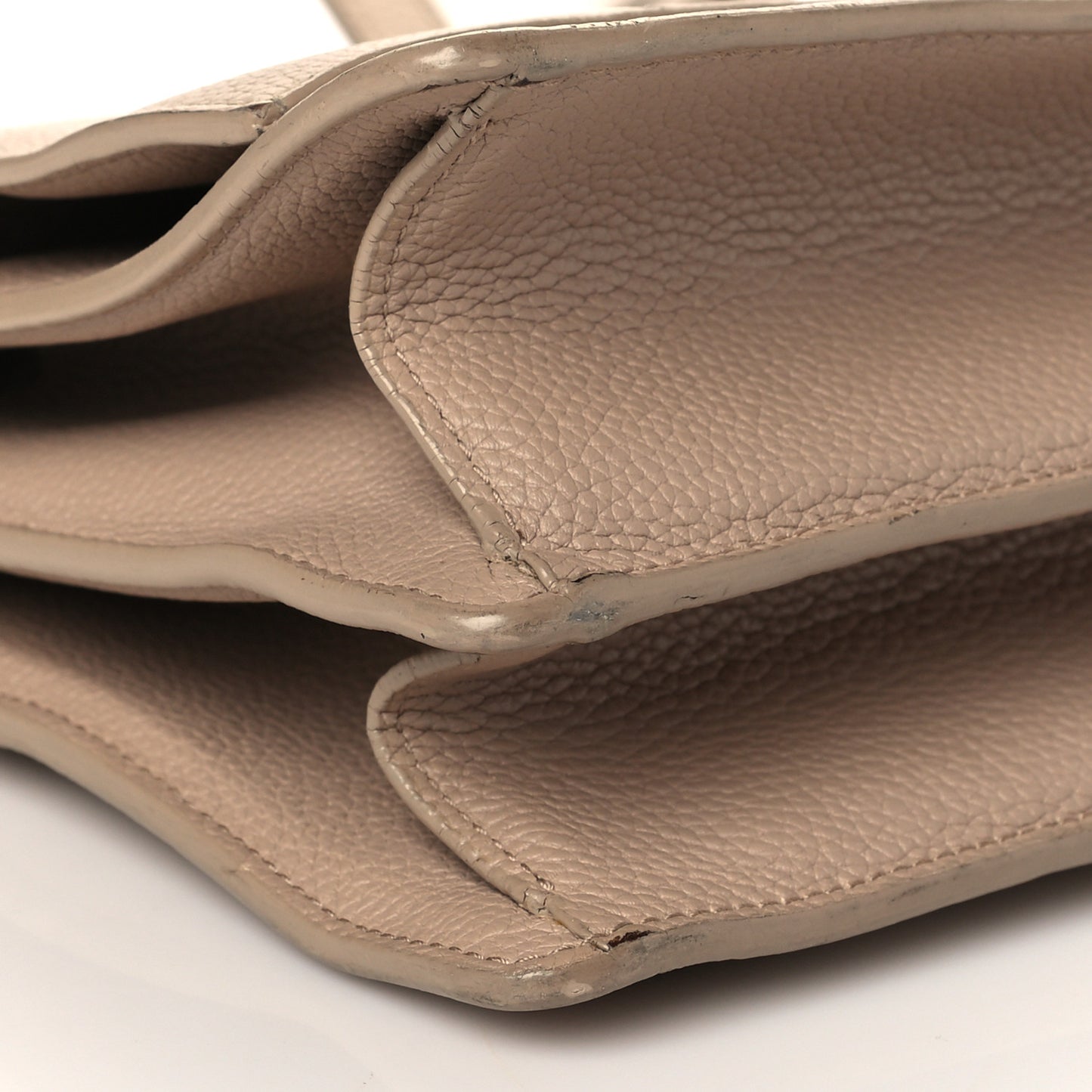 Grained Calfskin Embossed Monogram Medium Sunset Dark Beige