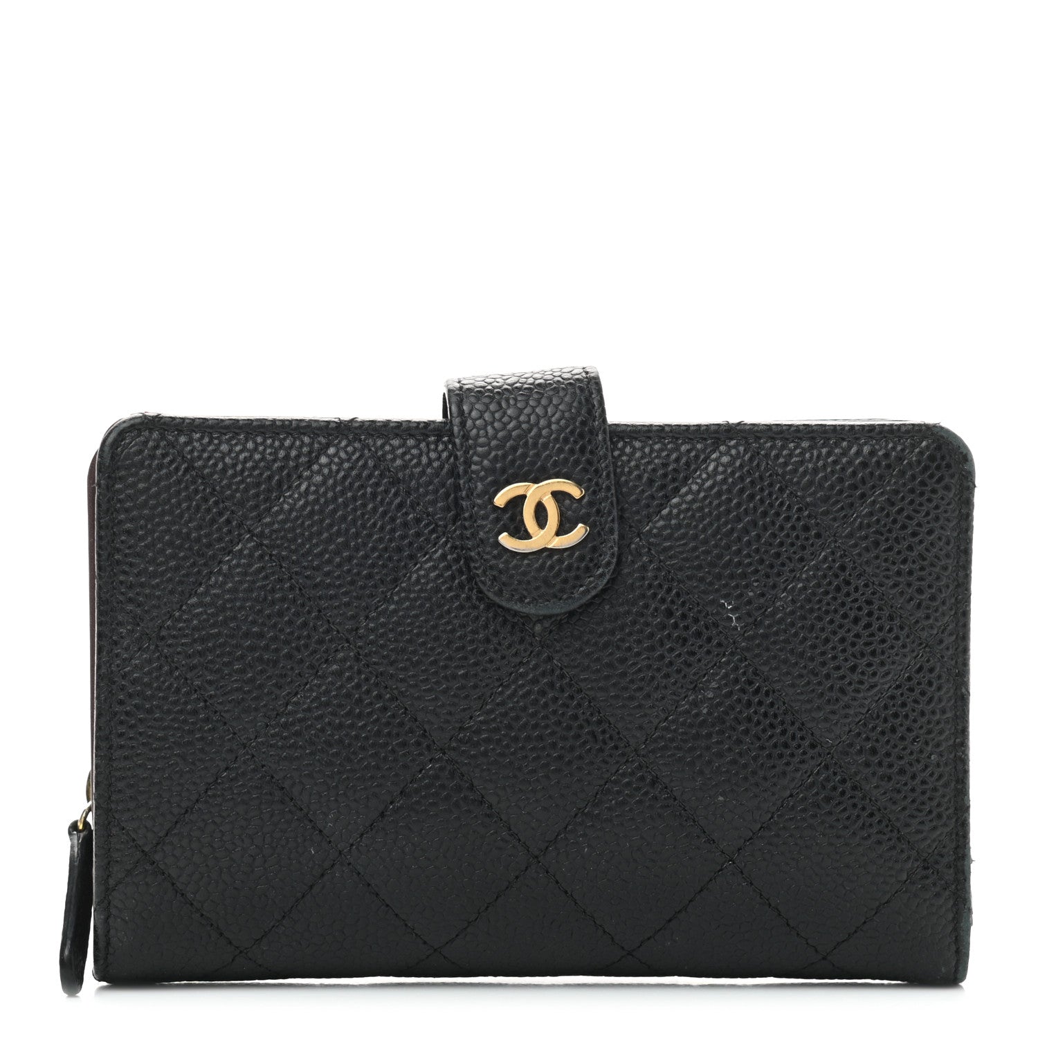 Chanel Caviar Quilted Zipped Pocket Wallet Black 1 of 10