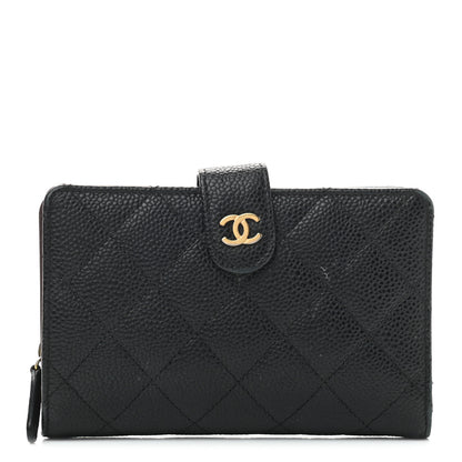 Chanel Caviar Quilted Zipped Pocket Wallet Black 1 of 10