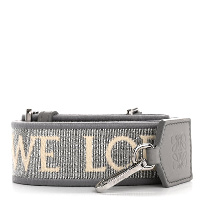 Loewe Calfskin Jacquard Anagram Strap Silver 1 of 6