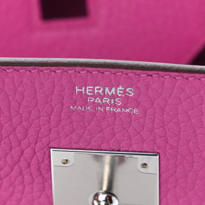 Hermes Taurillon Clemence Birkin 30 Magnolia 6 of 11