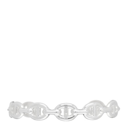 Hermes Sterling Silver MM Chaine d'Ancre Enchainee Cuff Bracelet SH 1 of 4