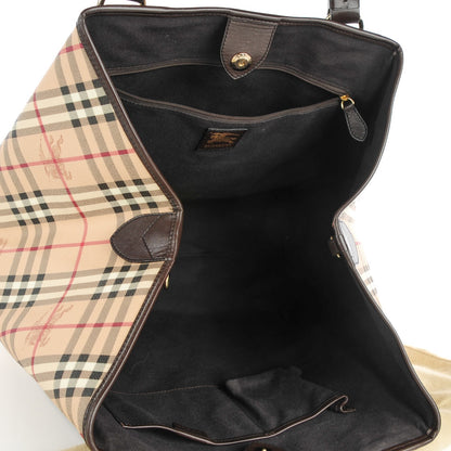 Burberry Haymarket Check Large Tote Chocolate 5 of 8