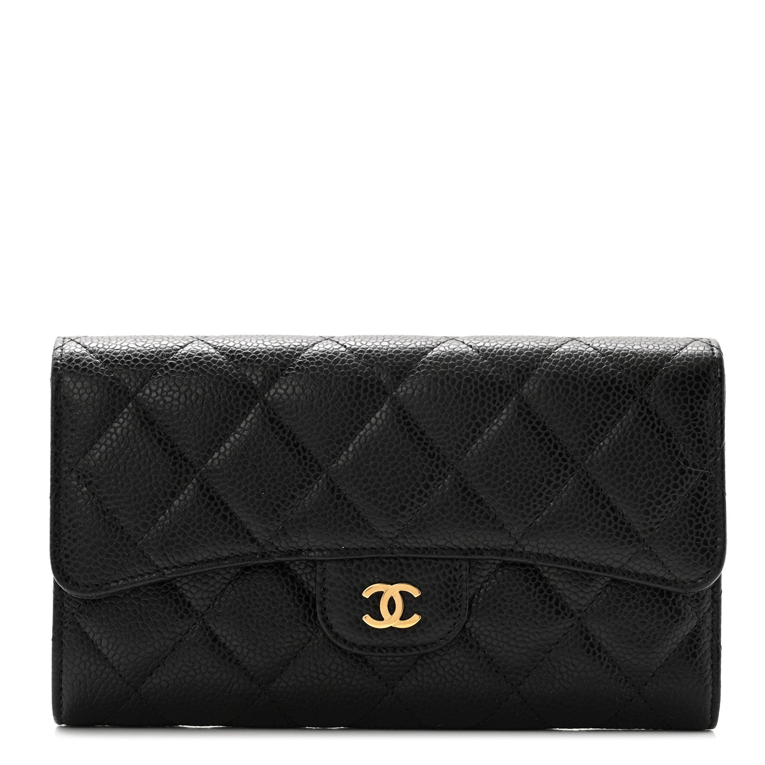 Chanel Caviar Quilted Large Flap Wallet Black 1 of 10