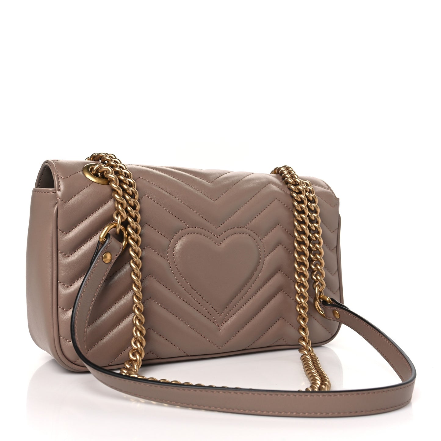 Calfskin Matelasse Small GG Marmont Shoulder Bag Porcelain Rose