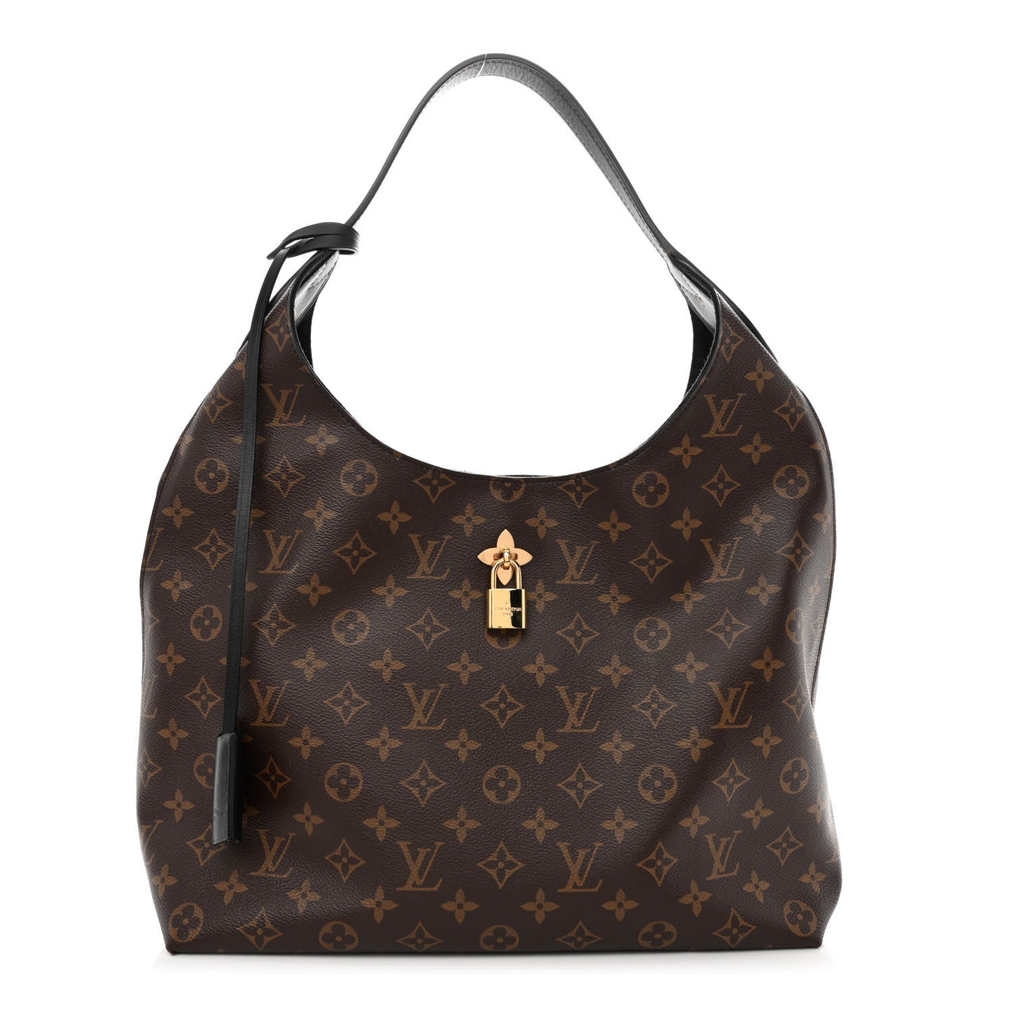 Monogram Flower Hobo Black