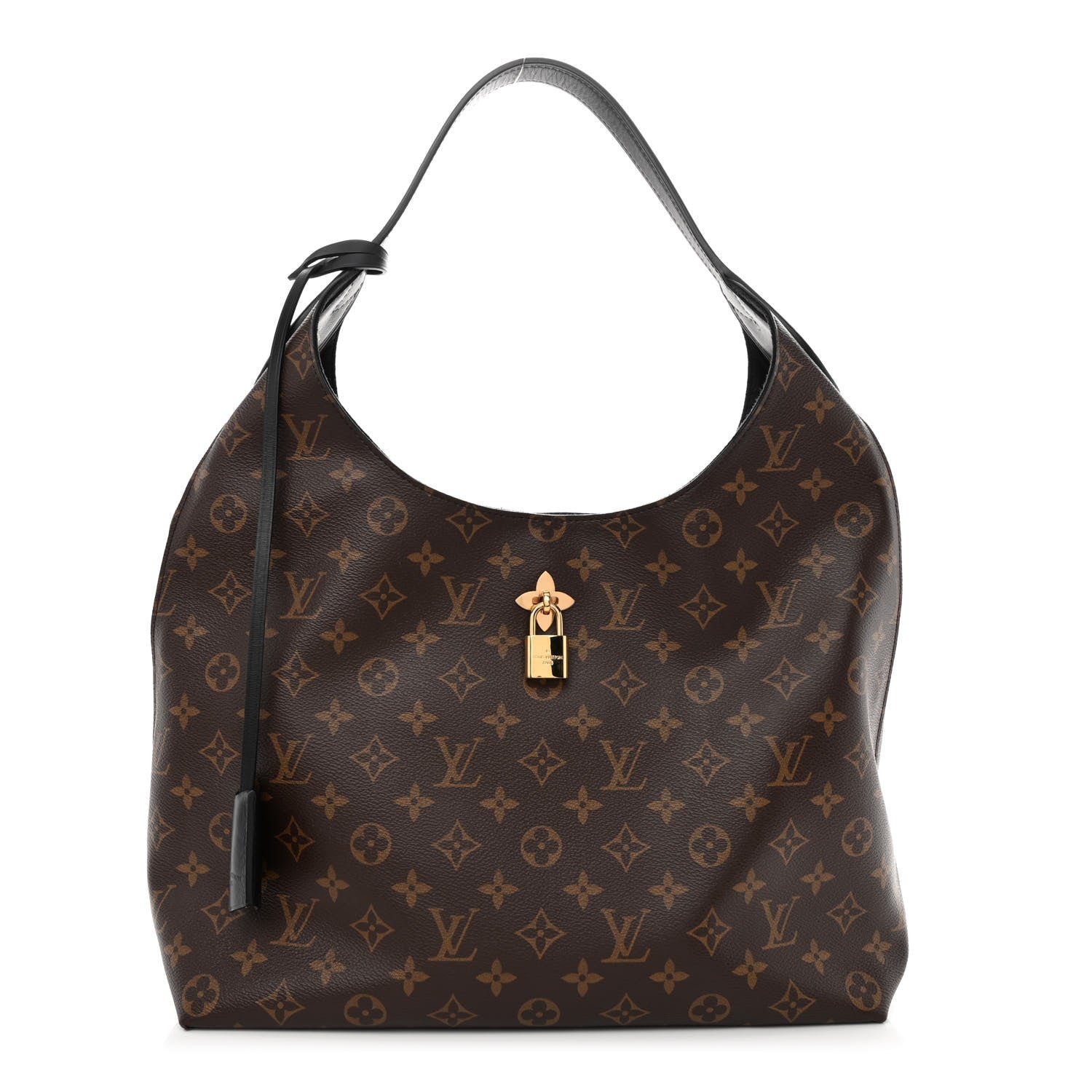 Louis Vuitton Monogram Flower Hobo Black 1 of 9