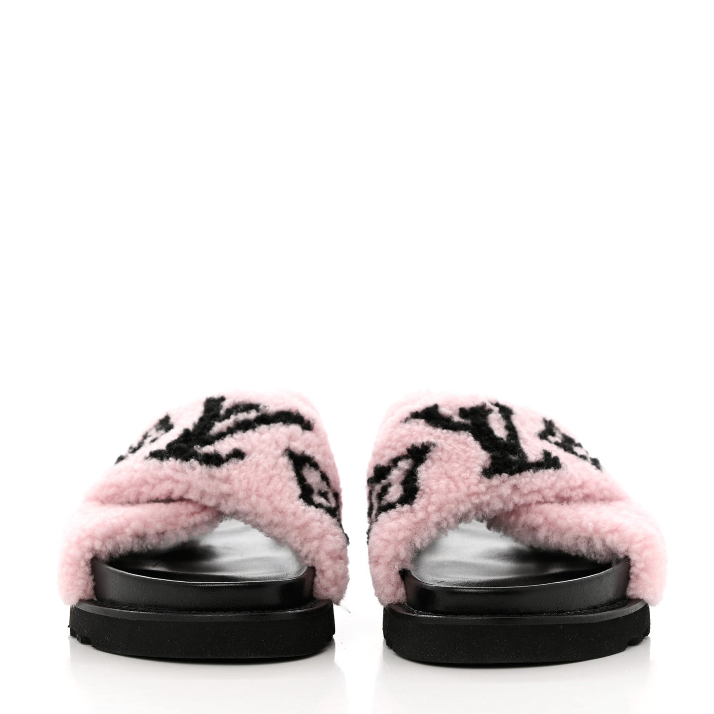Shearling Calfskin Paseo Flat Comfort Sandal 39 Pink