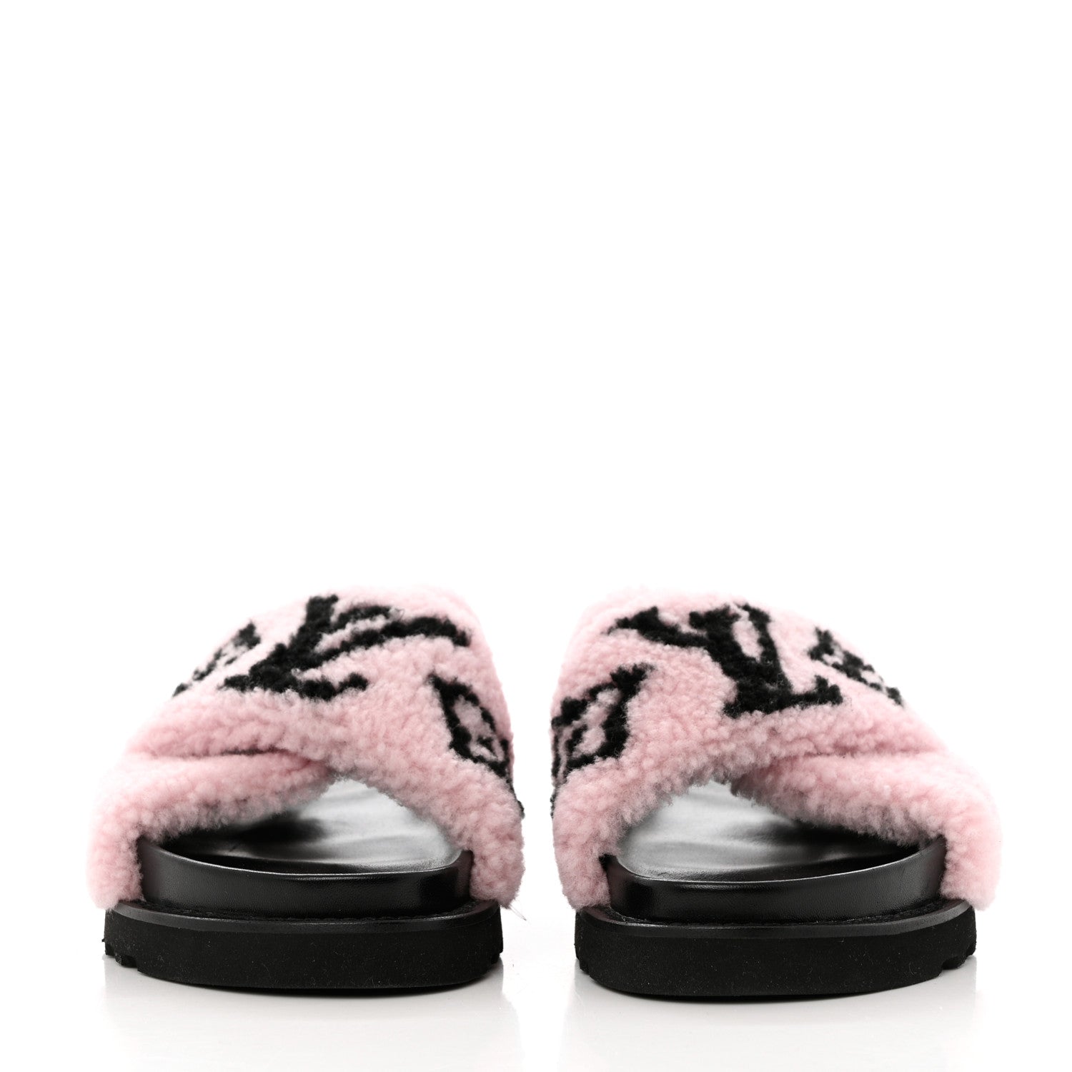Louis Vuitton Shearling Calfskin Paseo Flat Comfort Sandal 39 Pink 2 of 9