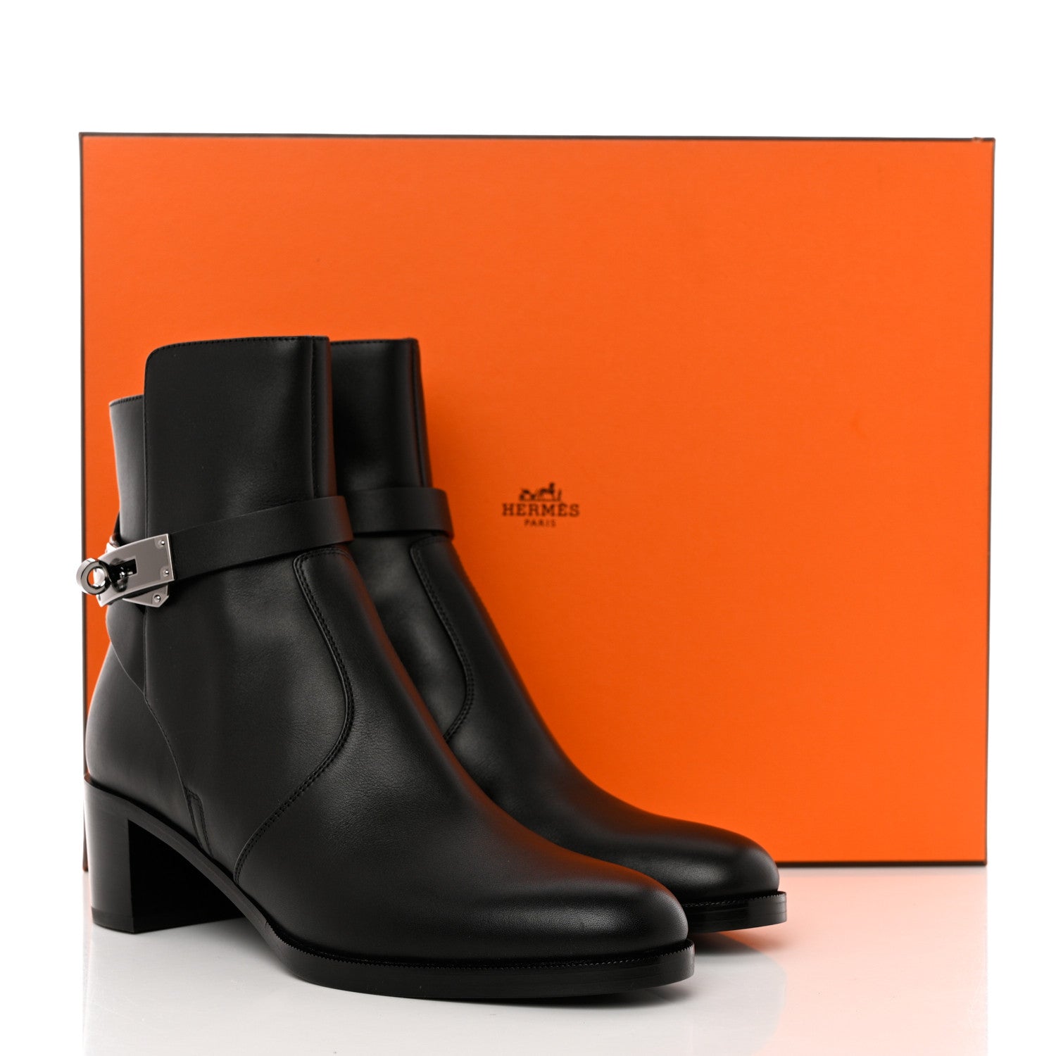 Hermes Calfskin Frenchie 50 Ankle Boots 36 Black 11 of 11