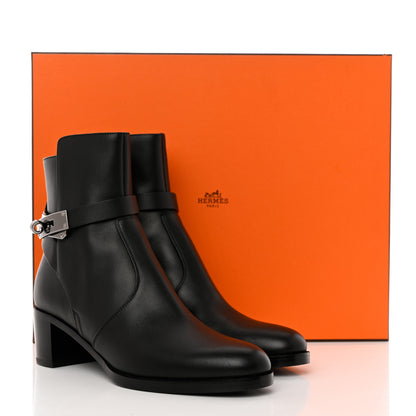 Hermes Calfskin Frenchie 50 Ankle Boots 36 Black 11 of 11