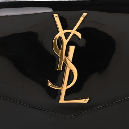 Saint Laurent Patent Calfskin Monogram Uptown Clutch Black 7 of 9