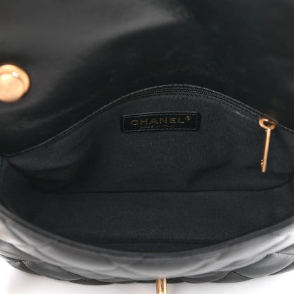 Chanel Lambskin Quilted Small Lacquered Chain Flap Black 5 of 11