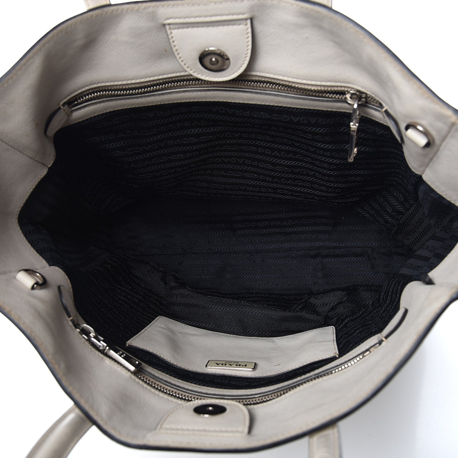 Prada Saffiano Soft Tote Talco 5 of 16