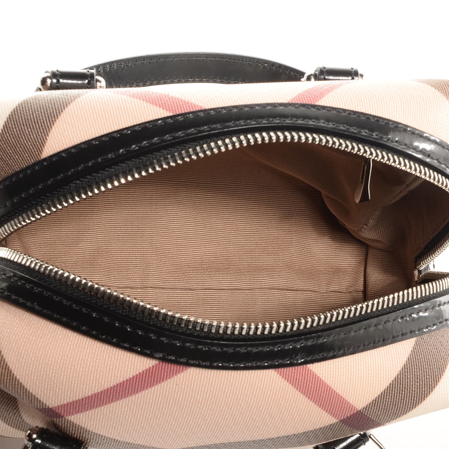 Burberry Patent Nova Check Sophie Satchel Black 5 of 8