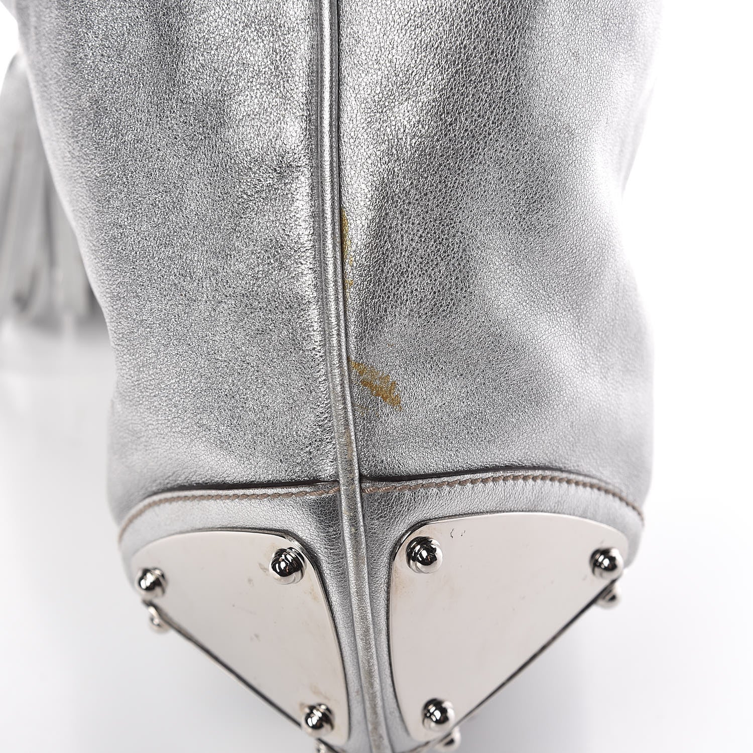 Gucci Metallic Calfskin Large Indy Top Handle Hobo Silver 14 of 14