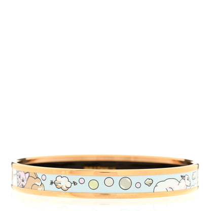Hermes Enamel Narrow Tea for Two Printed Bracelet 65 Hypno 3 of 6