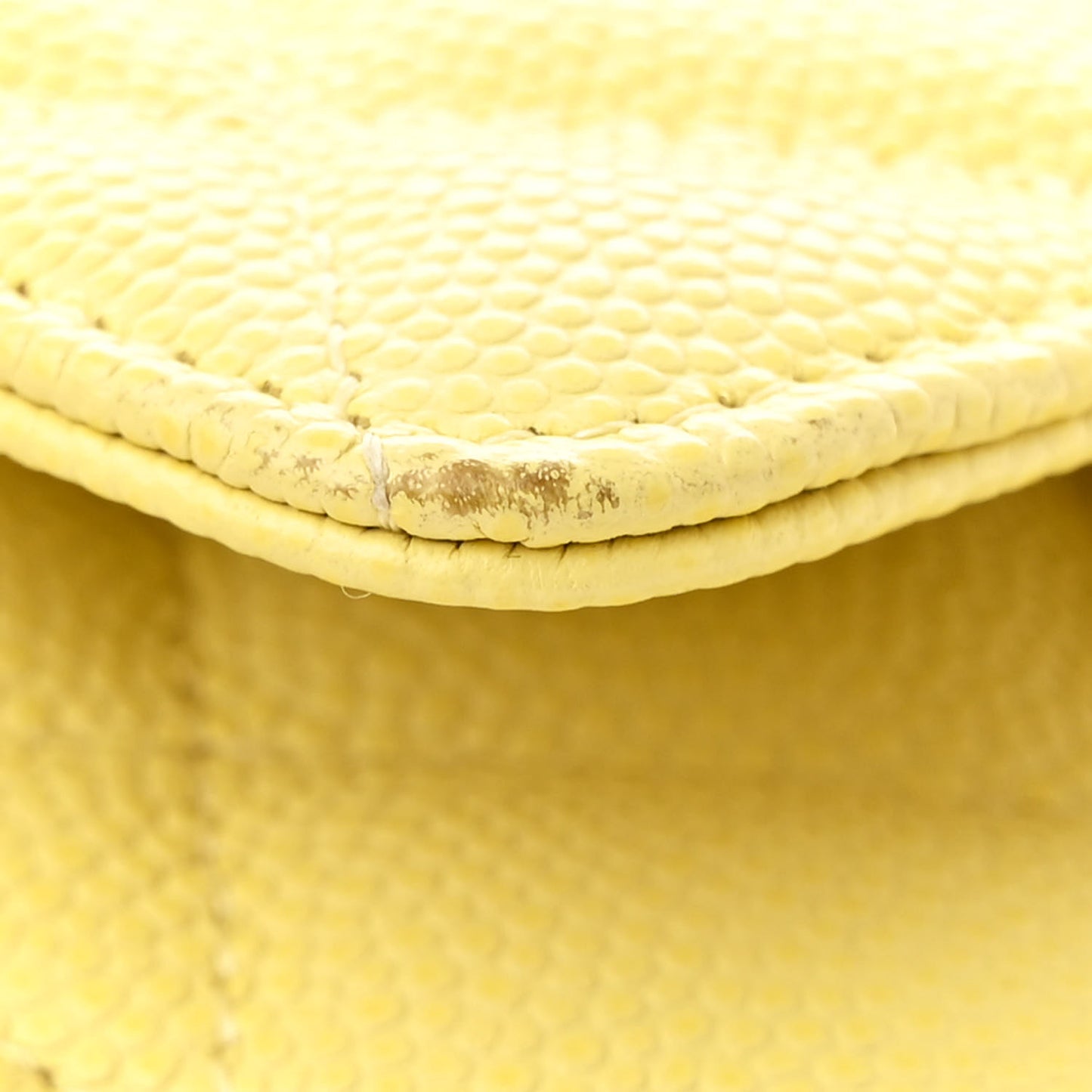 Caviar Quilted Wallet on Chain WOC Yellow