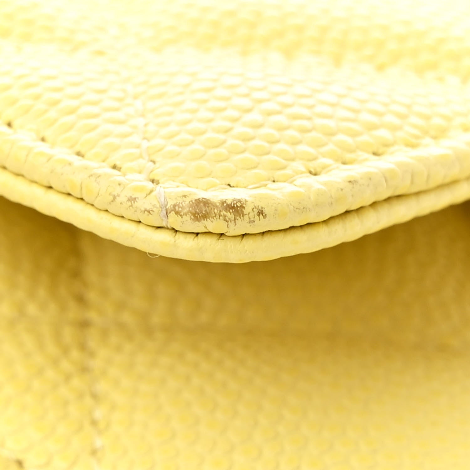Chanel Caviar Quilted Wallet on Chain WOC Yellow 12 of 13