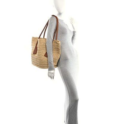 Bottega Veneta Raffia Calfskin Medium Arco Natural Wood 2 of 9