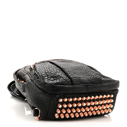 Alexander Wang Pebbled Lambskin Dumbo Backpack Black Rose Gold Hardware 4 of 11