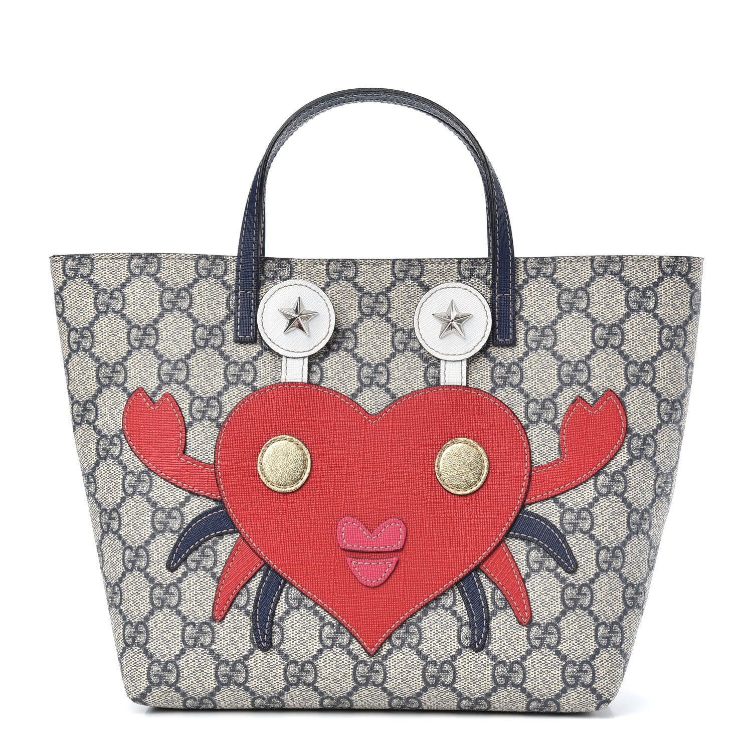 Gucci GG Supreme Monogram Childrens Crab Tote Navy 1 of 10