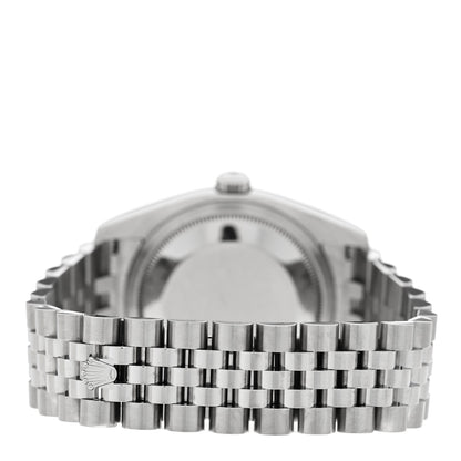 Rolex Stainless Steel 18K White Gold 36mm Oyster Perpetual Datejust Watch White Roman 116234 3 of 4