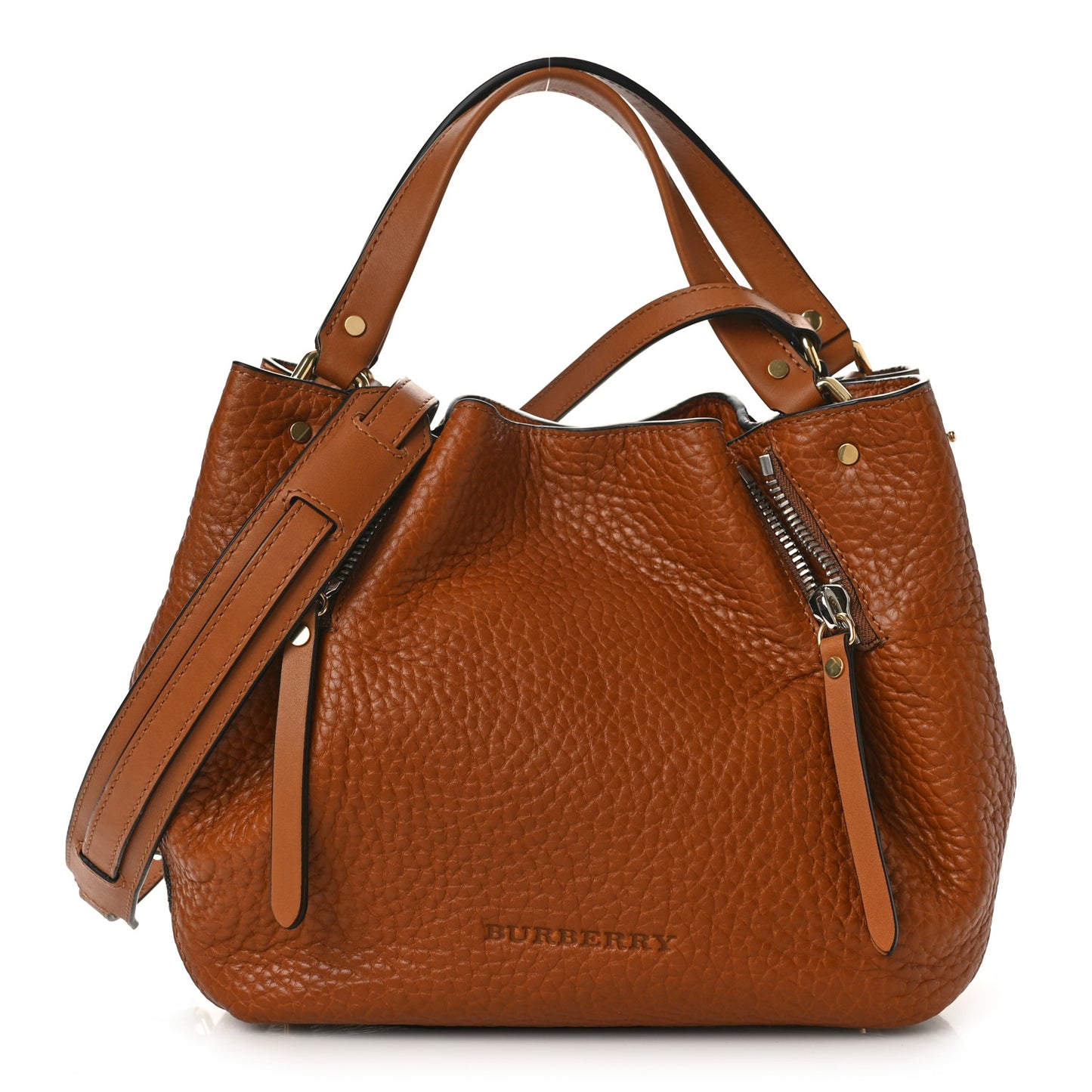 Grainy Calfskin House Check Small Maidstone Saddle Brown