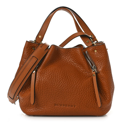 Burberry Grainy Calfskin House Check Small Maidstone Saddle Brown 1 of 9