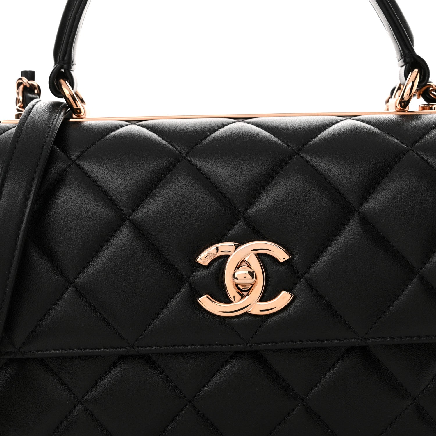 Chanel Lambskin Quilted Small Trendy CC Dual Handle Flap Bag Black 8 of 11