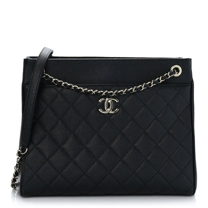Chanel Caviar Quilted In Out Flap Shopping Tote Black 1 of 10