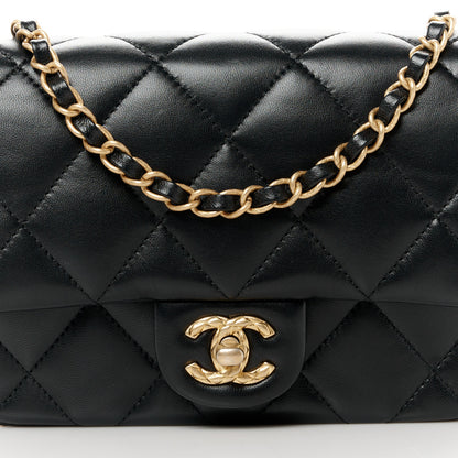 Chanel Lambskin Quilted CC Small Dynasty Flap Black 9 of 12