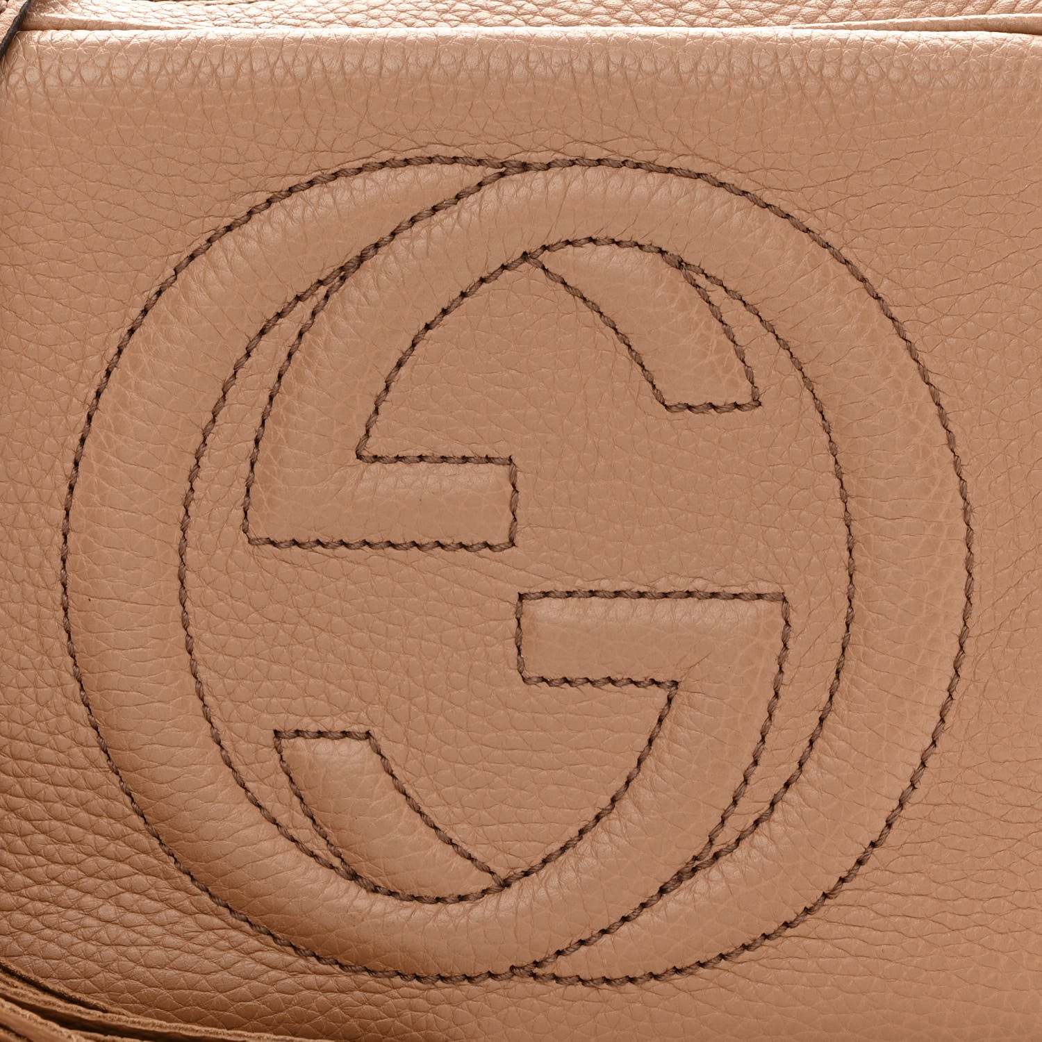 Gucci Pebbled Calfskin Small Soho Disco Bag Camelia 9 of 15