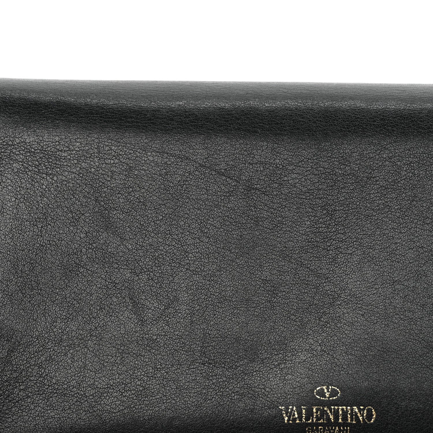Valentino Garavani Vitello Rockstud Flap Wallet on Chain Black 23 of 27